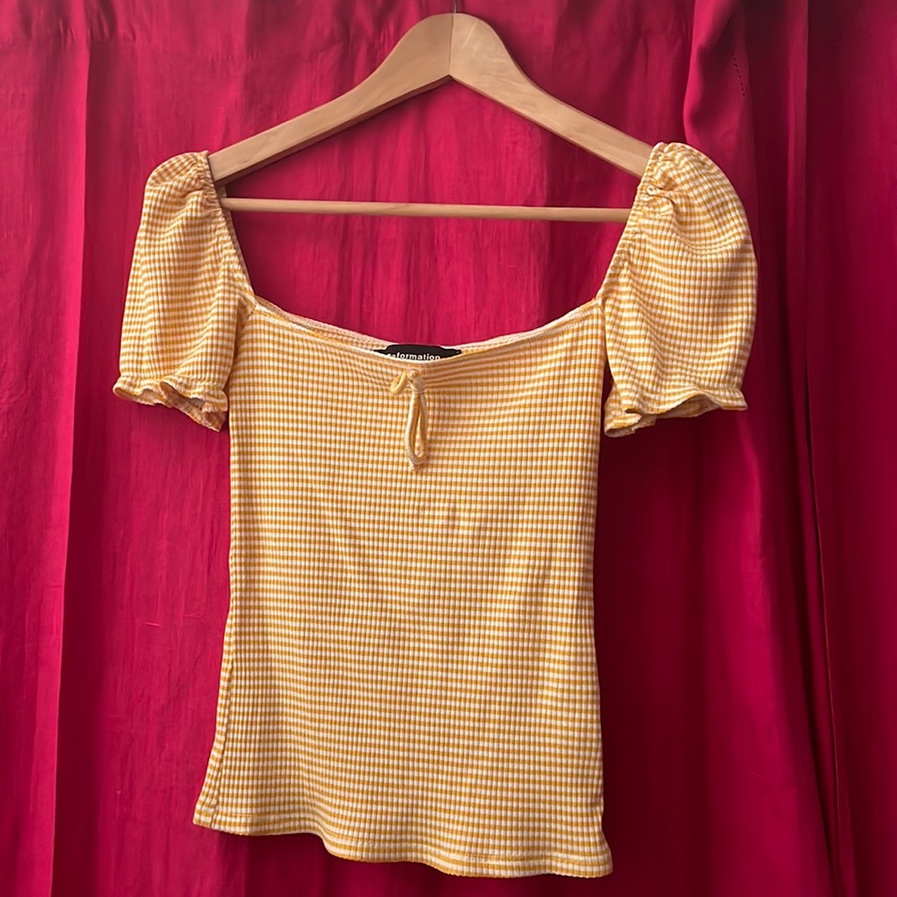 Reformation striped T size XS